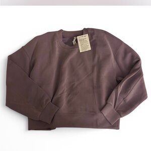 Lululemon perfectly oversized cropped crew in dusky lavender